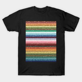 Rainbow Glitter Stripes T-Shirt
